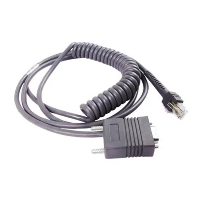 RS232 Coiled Barcode Scanner Cable For Motorola Symbol LS2208 LS4208 DS6708 3m  - Image 1 of 2