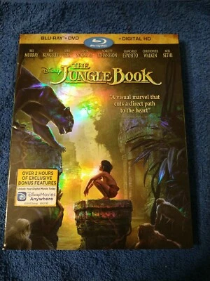 The Jungle Book (Blu-Ray/DVD, 2016, 2-Disc Set, No Digital, With Slipcover) - Image 1 of 4