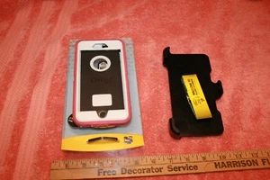 Used Otter Box Defender Iphone 6 Plus Pink Hard Case with Belt Clip - Picture 1 of 3