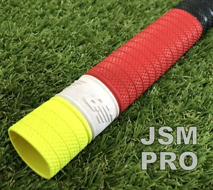 LATEST!! New Balance TC RED/YELLOW/Black Cricket Bat Grip - Twin Texture Combo - Picture 1 of 6