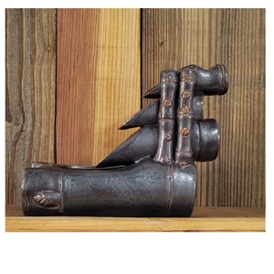 Incense Waterfall Burner Brown Ceramic Bamboo Style - Picture 1 of 5