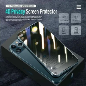 4D Privacy Screen Protector For iPhone 15 14 13 Pro Max XS MAX XR Anti-spy Peep