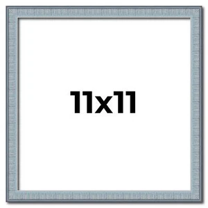 11x11 Frame Blue Picture Frame Modern Photo Frame UV Acrylic, Acid Free no Mat - Picture 1 of 9