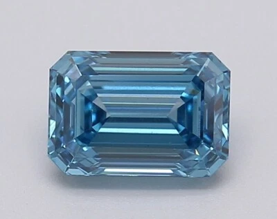 EMERALD 2.04 Ct Fancy Vivid Blue VS1 Clarity IGI Certified Lab Grown CVD Diamond - Image 1 of 4