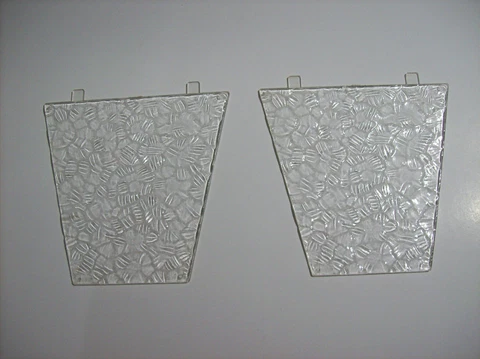 vintage Mid Century plastic SLIP LAMP SHADE Replacements, frosted textured Cover