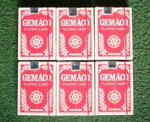6x Decks GEMACO Armor Finish Oneida Casino Wisconsin No Peek Faces Playing Cards - Picture 1 of 7