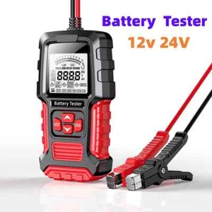 Car Battery Tester 12V 24V Car Moto Truck System Analyzer Voltage Test Tool - Picture 1 of 23