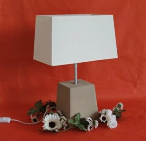 100 Lámpara de Mesa Pie Decoración Lámpara Blanco Piedra Anguloso - Imagen 1 de 6