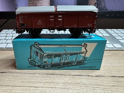 Märklin 4619 H0 Voiture À Toit Coulissant De 06.1965 En OVP En Excellent État - Photo 1/4