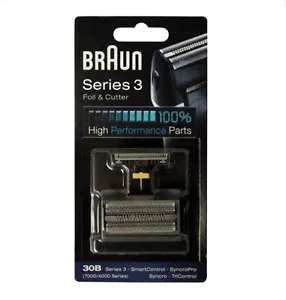 Serie de cabezales de corte de lámina de afeitadora BRAUN 30B Piezas de afeitadora de cabezal de repuesto de cassette - Imagen 1 de 3