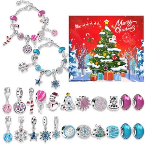 Jewelry Advent Calendar 24 Days Countdown Calendar Bracelet Set attractively - Picture 1 of 7