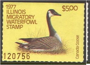 IL-3  1977  Illinois State Duck Stamp   DSS - Picture 1 of 1