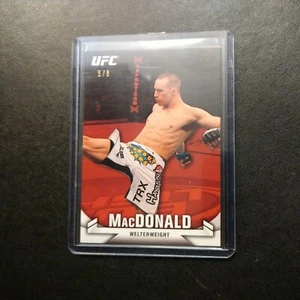 #5/8 Rory MacDonald Rare Ruby Red Parallel Card 2013 Topps UFC Knockout - Picture 1 of 2