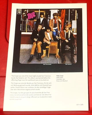 Moby Grape Self-Titled Album Cover Art PICTURE / PRINT 7.5" x 5.5" - image 1 of 3