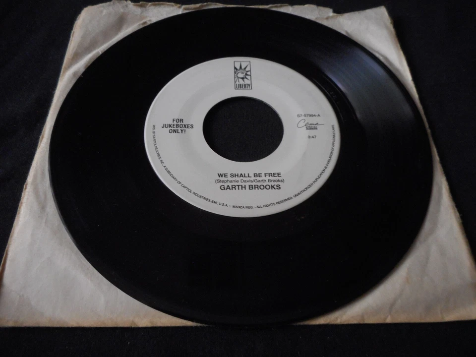 GARTH BROOKS - We Shall Be Free LIBERTY JUKEBOX 45 - Night Rider's Lament - Image 1 of 1