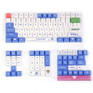 Anime GUNDAM PBT Keycaps Key caps Set For 84/87/104/108 Keys Cherry MX Keyboard - Picture 1 of 13