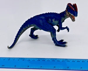 Dilophosaurus Blue Schleich Dinosaur Figure Lifelike Replica Retired Reptile - Picture 1 of 4