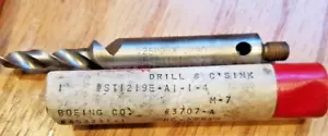 Drill Countersink combo DIA.2592 c-sink DIA .480 1/2 Shank 1/4-20 threaded end - Picture 1 of 4