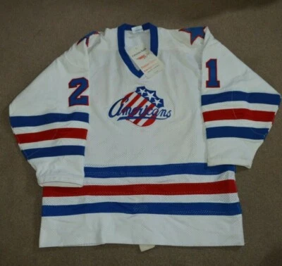 NWT Vtg Rochester Americans Champion Authentic AHL Hockey Jersey Fight Strap - Image 1 of 4