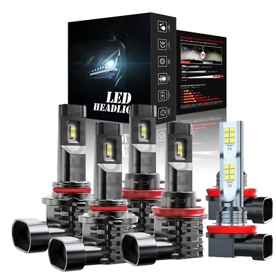 Faros LED blancos + faros antiniebla 10000 k para Ford EcoSport 2018-2019 2020 Foto 1 de 4