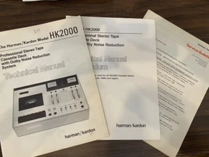 HARMAN KARDON HK2000 HK 2000 Manual de Servicio BONO *ORIGINAL* LIBRO-PDF-ENVÍO GRATUITO - Imagen 1 de 1