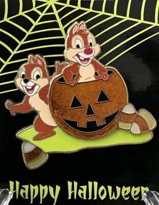 Disney DLR Chip and Dale Halloween 2006 Candy Corn Pin 48634 - Image 1 of 2