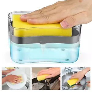 Pump Holder Countertop Dispenser in1 2 Press Kitchen Liquid Rclwok Sponge a Soap - Picture 1 of 7