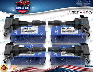 GENUINE IGNITION COIL 4 PCS 15-18 ELANTRA SONATA TUCSON OPTIMA SOUL 273012B120 - Picture 1 of 4