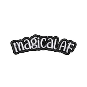 Word! Iron On Patch - Patches Magical AF Text Words Embroidery Applique Clothing - Picture 1 of 20