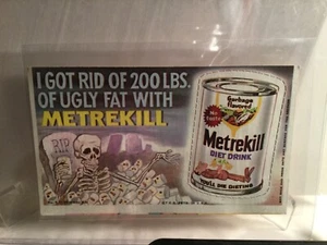 Tarjeta de anuncios Topps Wacky Packages 1969 Metrekill bebida dietética - Imagen 1 de 3