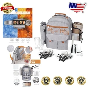 Elegant 22L Picnic Backpack with Accessories - Ideal Wedding Gift for Couples - Picture 1 of 11