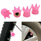 4x Pink Car Wheel Tire Air Valve Stems Cap Cover For Auto Exterior Accessories 