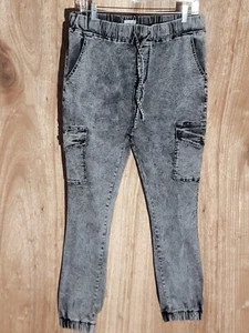 Vaqueros Jogger Bambú Mujer Talla XL Ajustados Cordón Elástico Bolsillos Carga Gris - Imagen 1 de 10