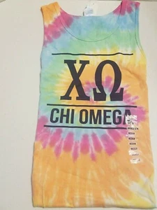 CHI OMEGA - TIE-DYE Tank-Top Size SMALL - Picture 1 of 2
