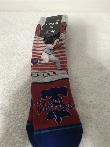 BRYCE HARPER Philadelphia Phillies Stance Baseball Socks YL Large (3-5.5) NWT Cover
