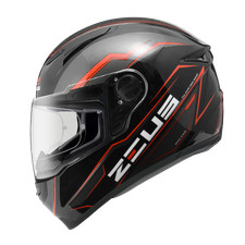 ZEUS ZS-811 BLACK/AL12/BLACK RED FULL FACE HELMET 