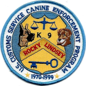 US CUSTOMS K-9 DHF Rocky ZOLL Stoff Abzeichen Hundeführer Police Patch Polizei - Bild 1 von 1