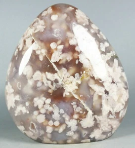 Copo de nieve natural flor de cerezo ágata druzy losa Reiki de Madagascar - Imagen 1 de 8