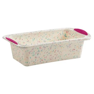 Silicone Loaf Pan Medium Structure Bakeware White Confetti - Image 1 of 4