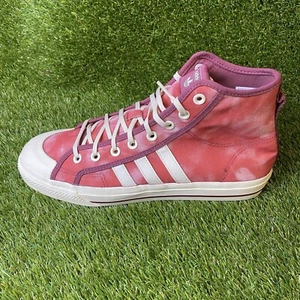 Adidas Originals Nizza Hi RF Men's Red/White Sneakers Shoes Size 12 New - Foto 1 di 14