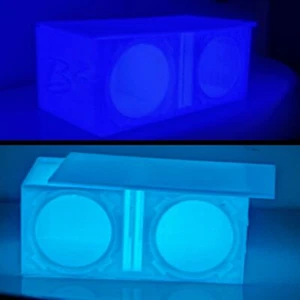 Gabinete impreso en 3D con doble puerto Brilla en la oscuridad para B2 Audio Rampage RC2 - Imagen 1 de 6