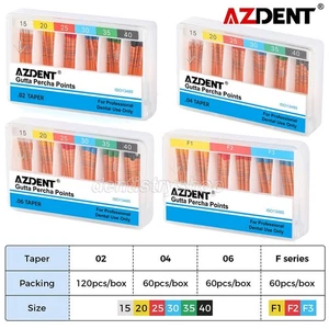 Dental Endo Gutta Percha Points With Scales Taper 02 04 06 15-40# Root Filling  - Picture 1 of 42