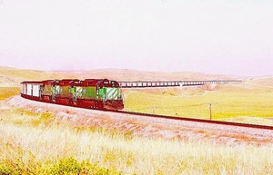 ORIGINAL KODACHROME SLIDE BURLINGTON NORTHERN SD-40-2 #7287 BINGHAM, NE 5/22/94 - Picture 1 of 1