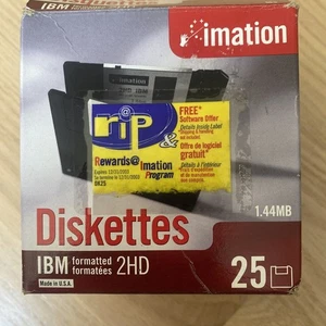 Imation Diskettes IBM Formatted 2HD 1.44 MB 24 Disks New Open Box - Picture 1 of 6