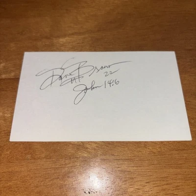 戴夫·布朗签名索引卡西雅图海鹰队绿湾包装工队密歇根州 — 第 1/2 张图片