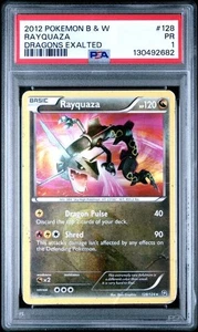 Pokemon TCG PSA 1 Poor Rayquaza Dragons Exalted Holo Secret 128/124 *LOW POP* - Bild 1 von 5