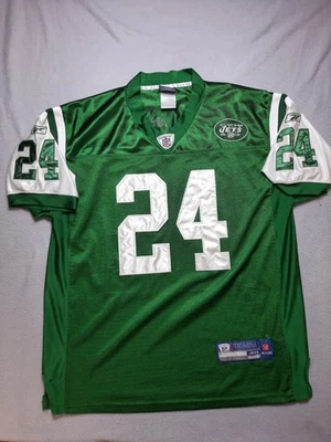 Reebok New York Jets Jersey Men Size 48 Green Reebok Darrelle Revis #24 On Field - Image 1 of 4