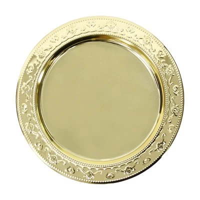 13-Inch Stainless Steel Charger Plates 6Pcs Gold Dinner Plate Chargers Round ... — 第 1/4 张图片