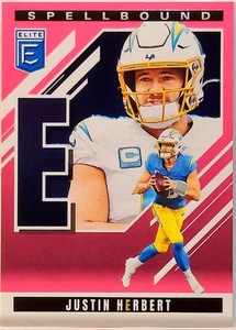 CARGADORES 2025 Panini Donruss Elite Spellbound Pink "E" Justin Herbert #35 - Imagen 1 de 2