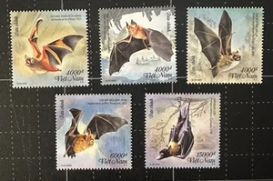 Vietnam 2023 Fledermäuse Set 5 Briefmarken postfrisch Südostasien Natur Wildtiere - Bild 1 von 1